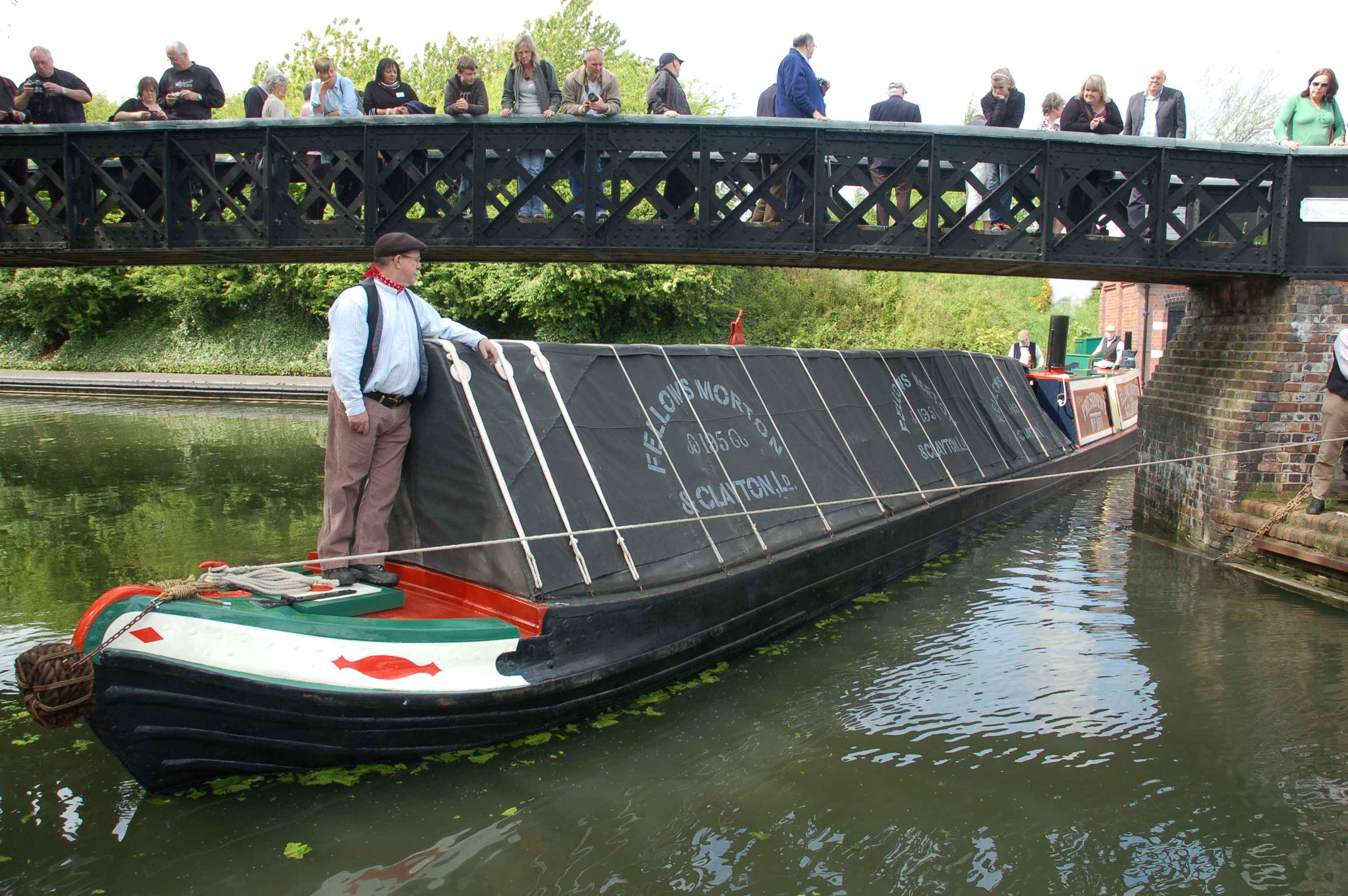 President, Steam Narrowboat under Brown's bridge at BCLM 