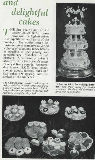 Cakes Image - is from a Birmingham Co-op booklet in BCLM collection, ‘Business for your Benefit’. (1991/111/001)